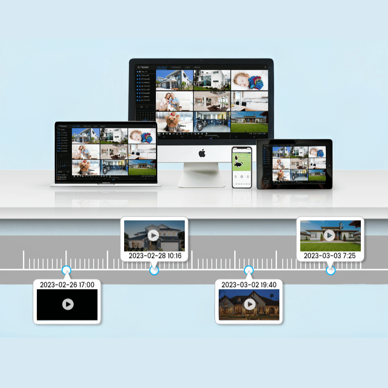 Zestaw 4 kamer wifi do monitoringu z nagrywarką LS24-1T